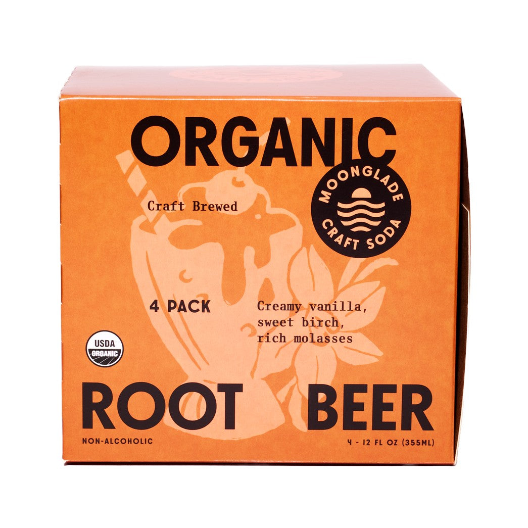 Organic Root Beer, 100% Organic Craft Soda with Real Vanilla, Molasses and Birch
