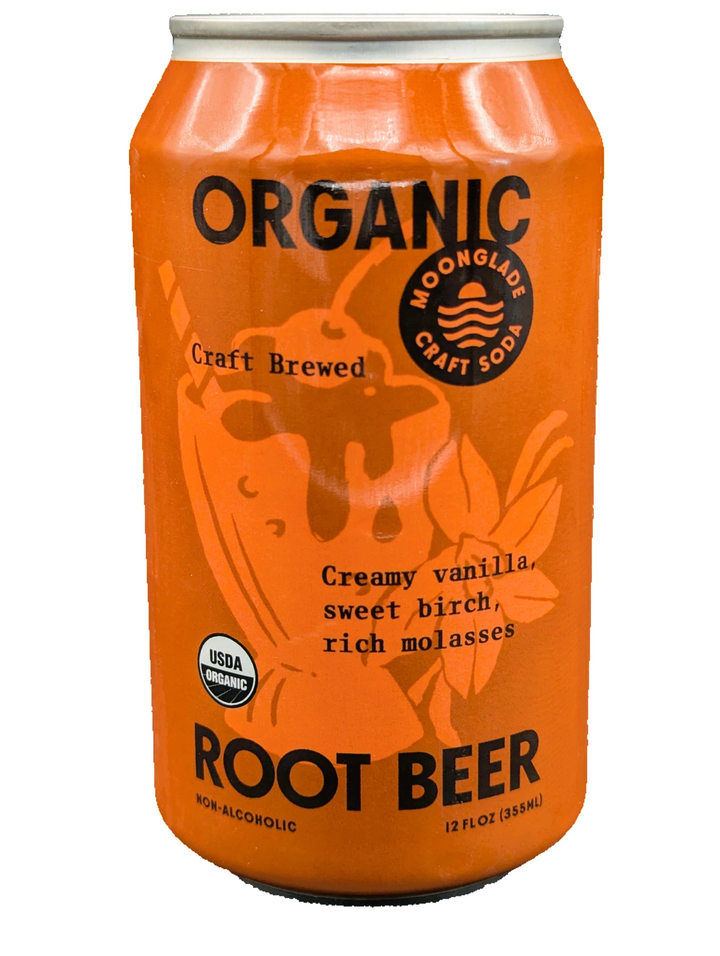 Organic Root Beer, 100% Organic Craft Soda with Real Vanilla, Molasses and Birch