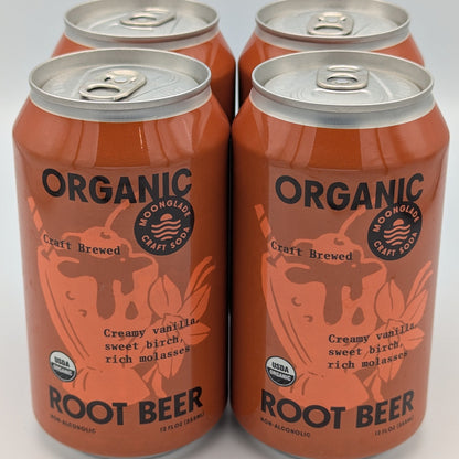 Organic Root Beer, 100% Organic Craft Soda with Real Vanilla, Molasses and Birch